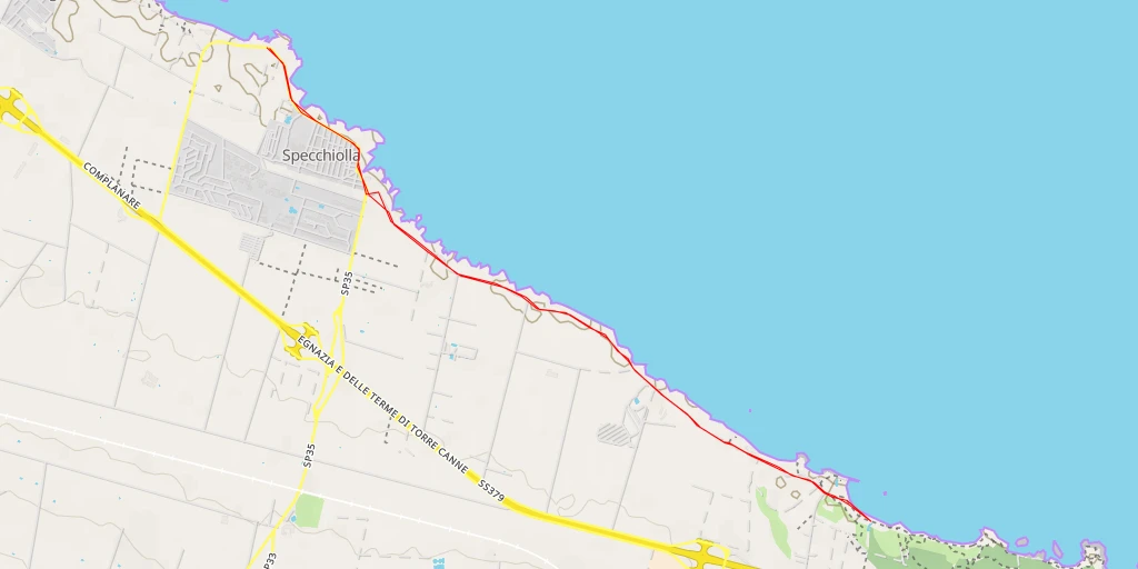 Map of the trail for Strada Comunale Punta Penna Grossa