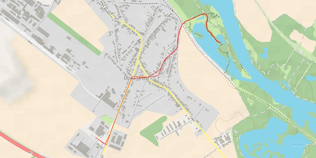 Map of the trail for Arnoldova Lávka - Arnoldova Lávka