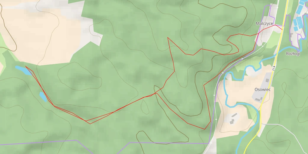 Map of the trail for Małoszyce