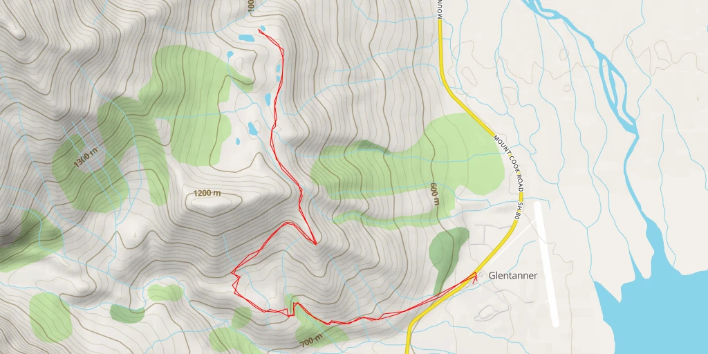 Map of the trail for Mackenzie District