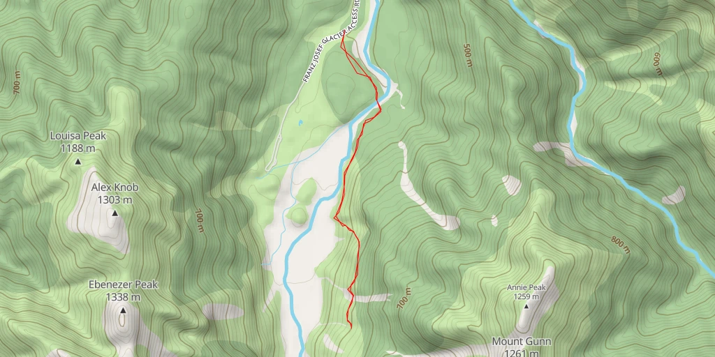 Map of the trail for Roberts Point Track