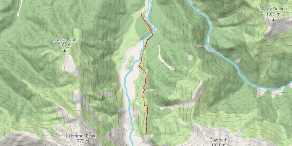 Map of the trail for Roberts Point