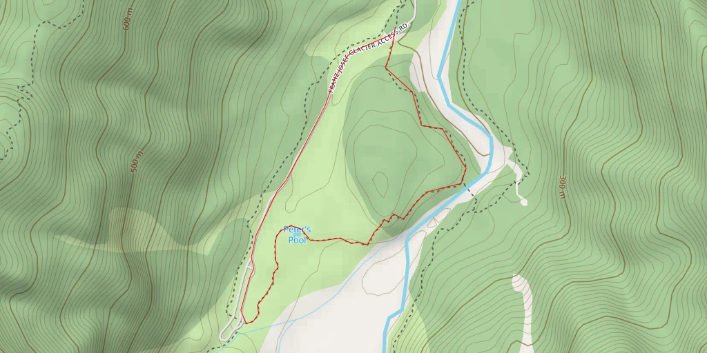 Map of the trail for Peter's Pool