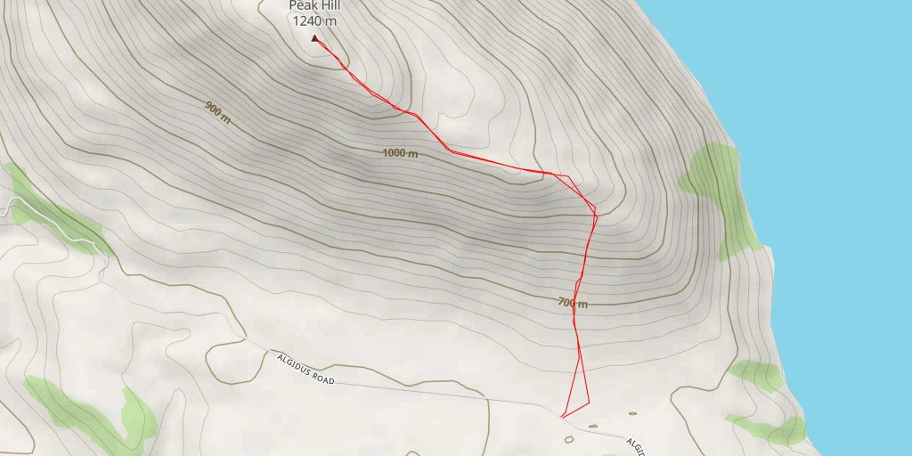 Map of the trail for Peak Hill