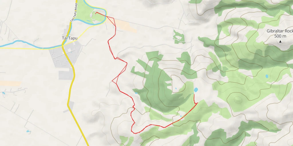 Map of the trail for Taitapu Airstrip - Otahuna Road