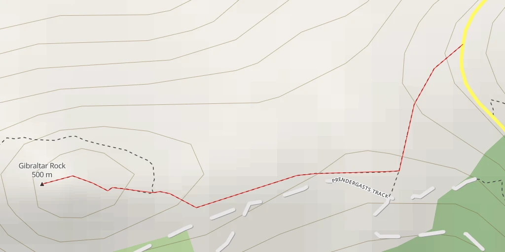 Map of the trail for Gibraltar Rock