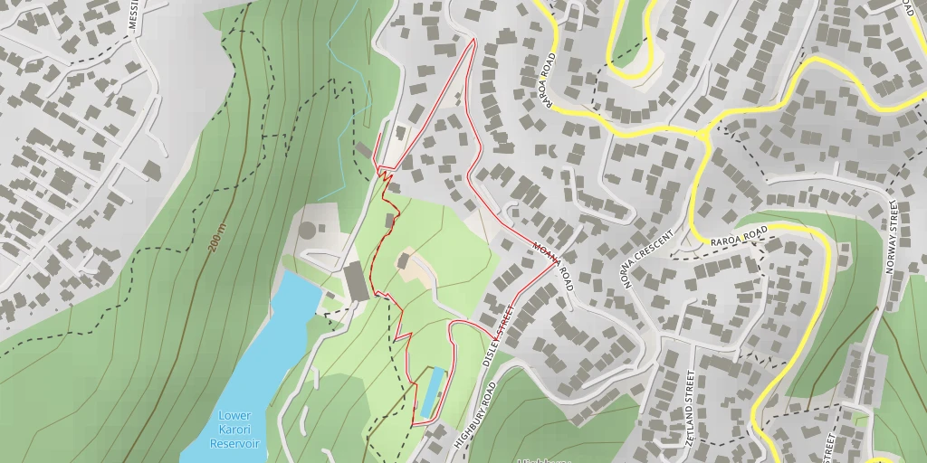 Map of the trail for Kelburn reservoirs