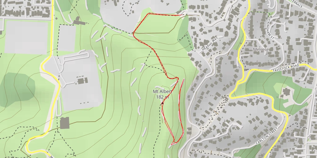 Map of the trail for Southern Walkway - Wellington