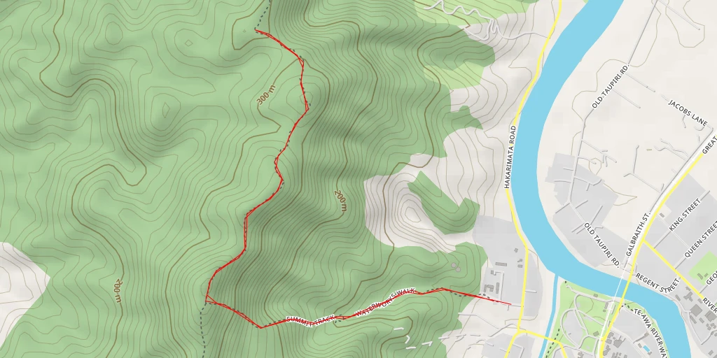 Map of the trail for Hakarimata Walkway - Hakarimata Walkway