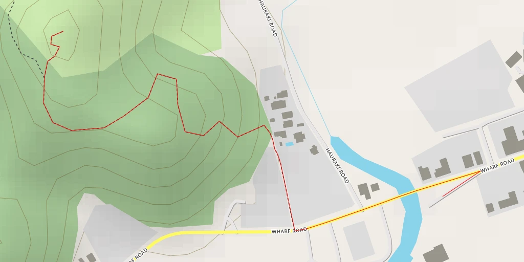 Map of the trail for Wharf Road