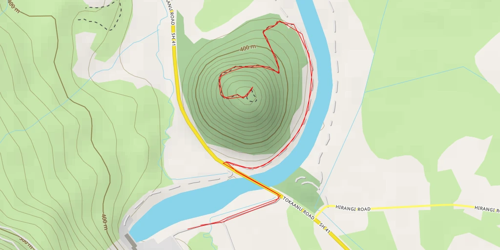 Map of the trail for Maunganamu Outlook