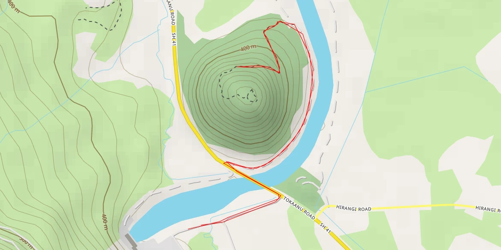 Map of the trail for Maunganamu Outlook - Tokaanu Road