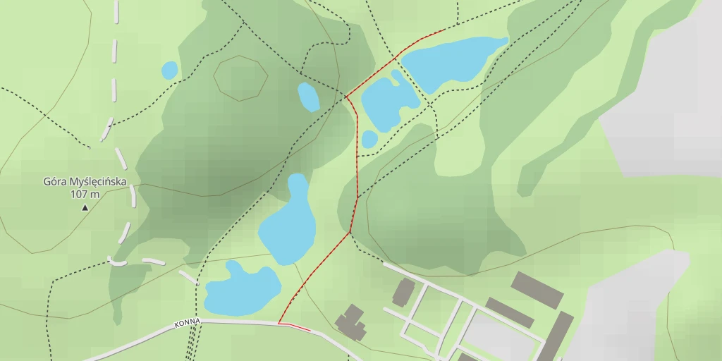 Map of the trail for Ogród Botaniczny Leśnego Parku Kultury i Wypoczynku w Bydgoszczy - Mrągowska - Bydgoszcz