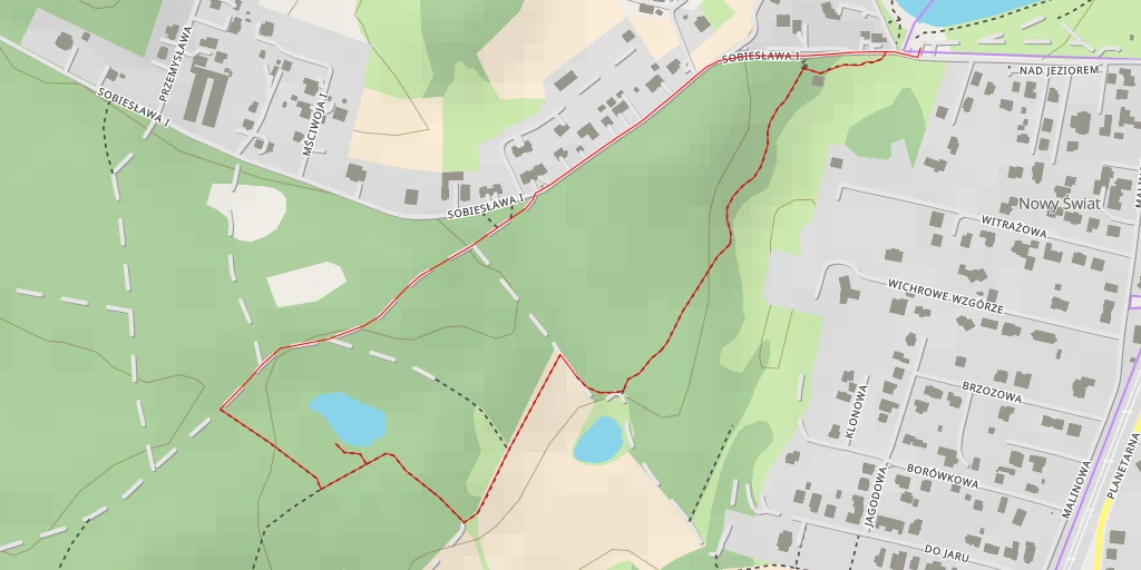 Map of the trail for Sobiesława I - Sobiesława I