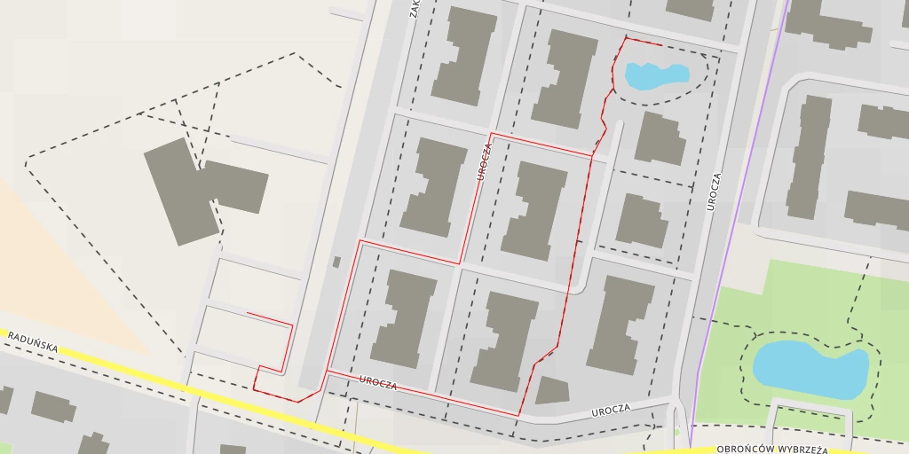 Map of the trail for Urocza