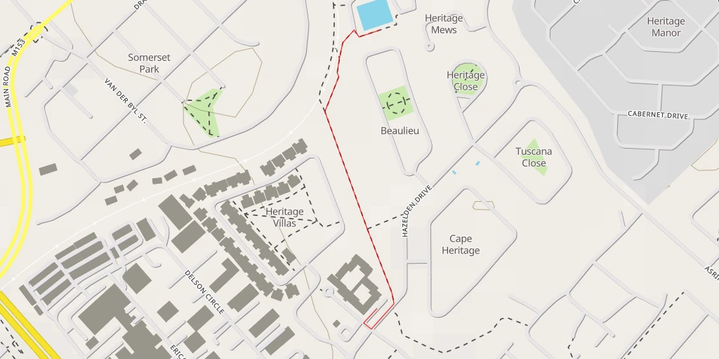 Map of the trail for Beaulieu Crescent - Beaulieu Crescent