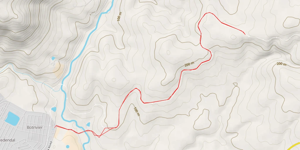 Map of the trail for Theewaterskloof Ward 7 - Theewaterskloof Local Municipality