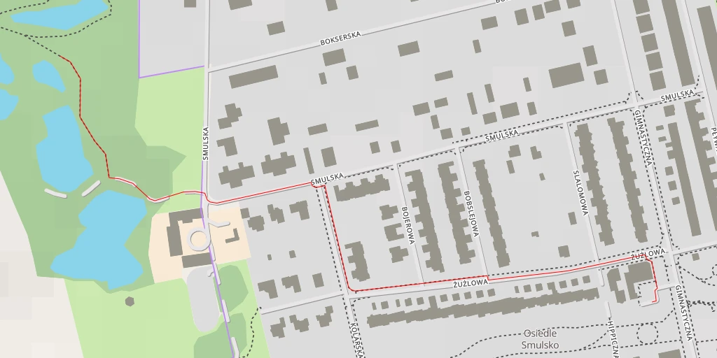 Map of the trail for Kościelna