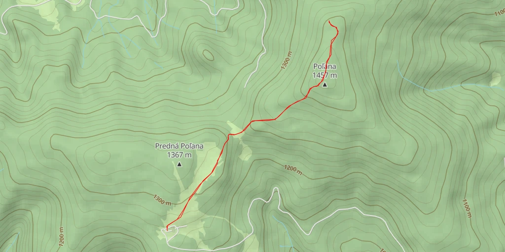 Map of the trail for Zbojnícky tanec