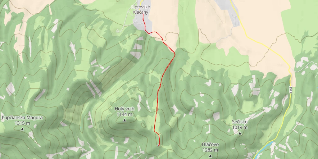 Carte de l'itinéraire :  Flotačná