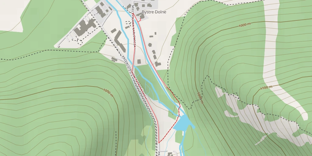 Carte de l'itinéraire :  Przewodników Tatrzańskich