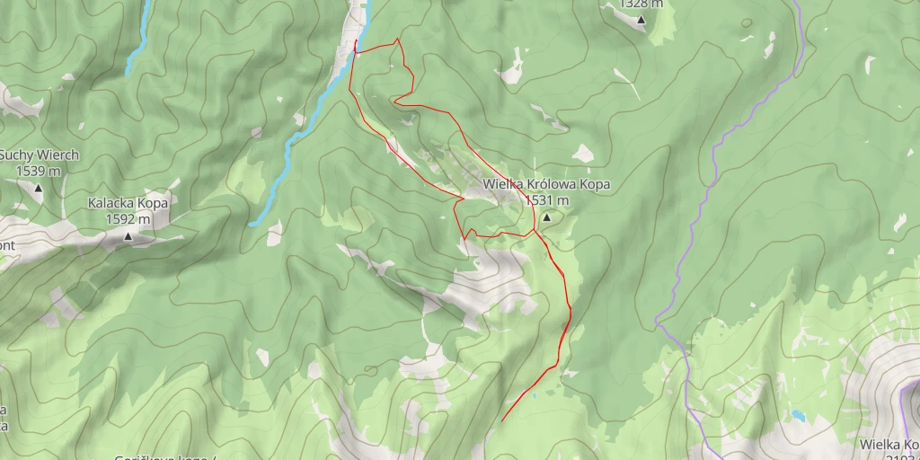 Map of the trail for Jedyniak