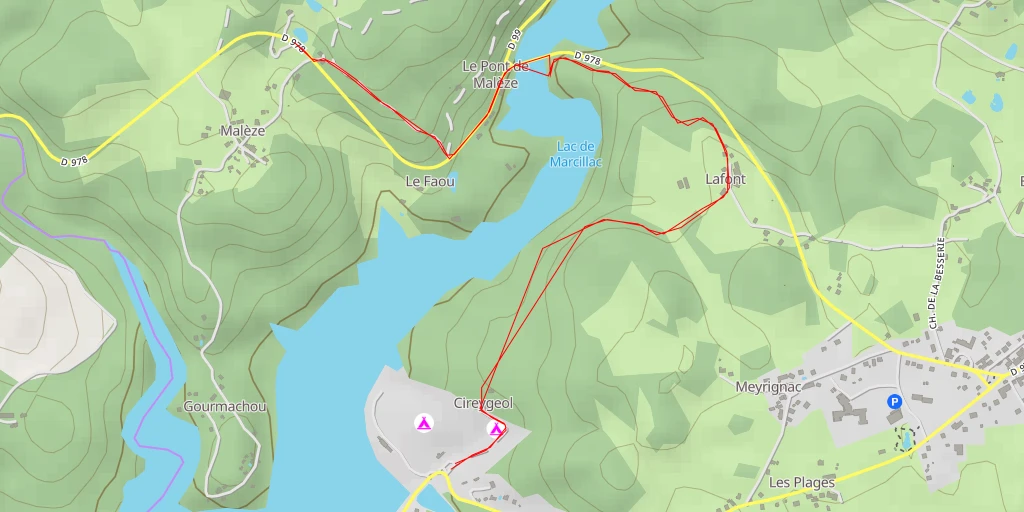 Map of the trail for Route de Tulle - Route de Tulle