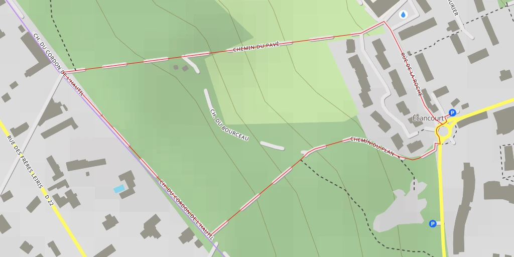 Map of the trail for Chemin du Cordon de l'Hautil - Chemin du Cordon de l'Hautil