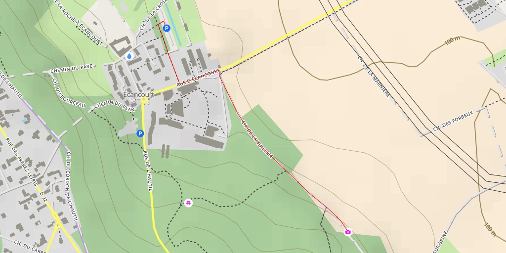 Map of the trail for Chemin de la Tuilerie