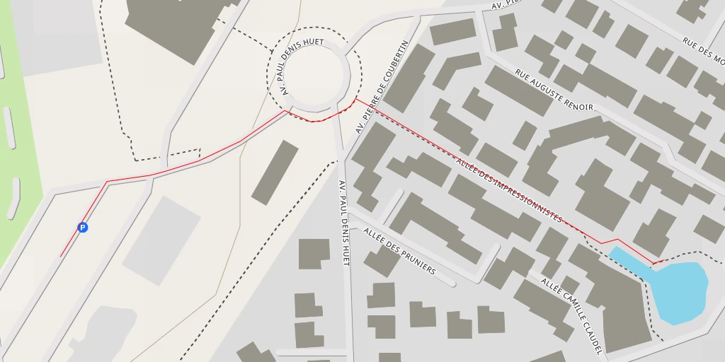 Map of the trail for Allée des Impressionnistes