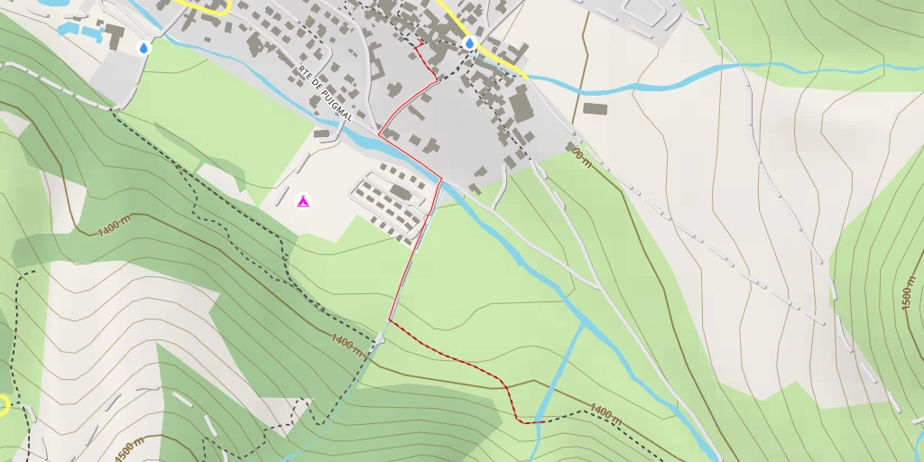 Carte de l'itinéraire :  La Ballousque - Route du Puigmal