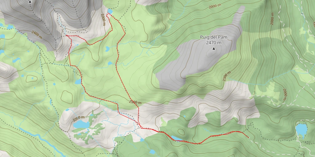 Carte de l'itinéraire :  Coma de la Llosa