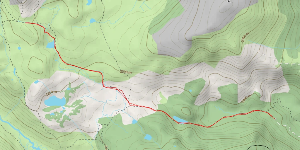 Carte de l'itinéraire :  Abri du Rec de la Llosa - Passerelle Maurice Marty