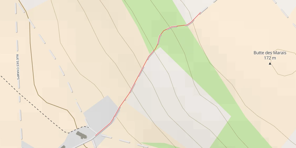 Map of the trail for AI - Butte des Marais