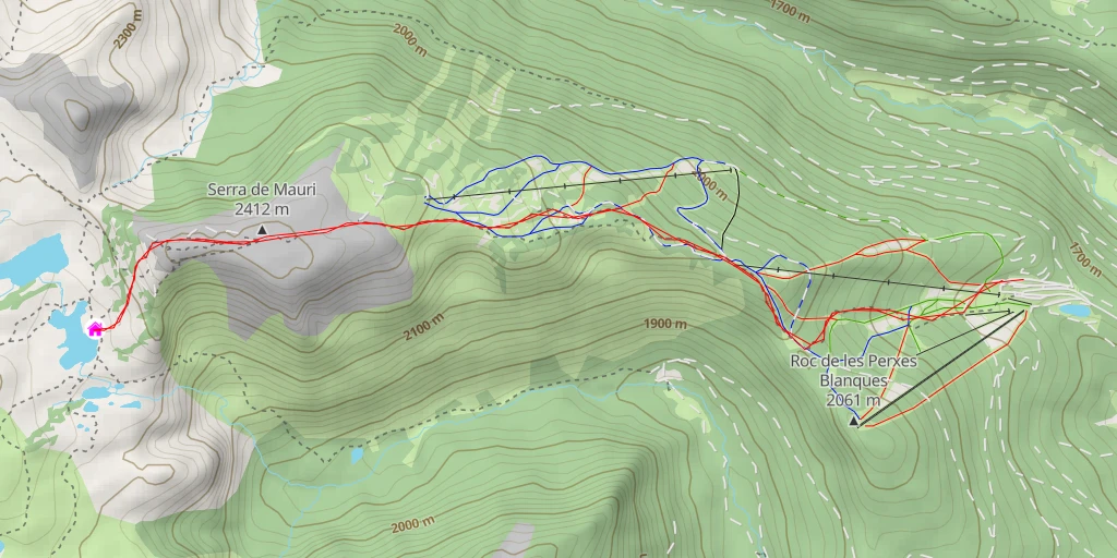 Carte de l'itinéraire :  Refuge des Camporells