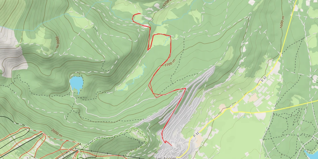 Carte de l'itinéraire :  Sentier Pastoral de Gagnade