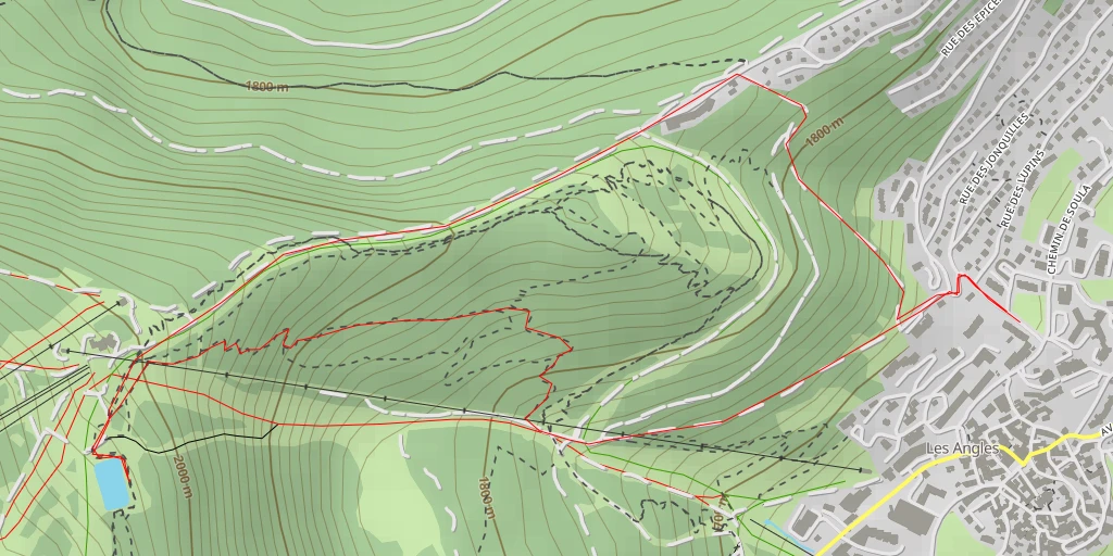 Carte de l'itinéraire :  Bruyères - Sentier Pastoral de Gagnade