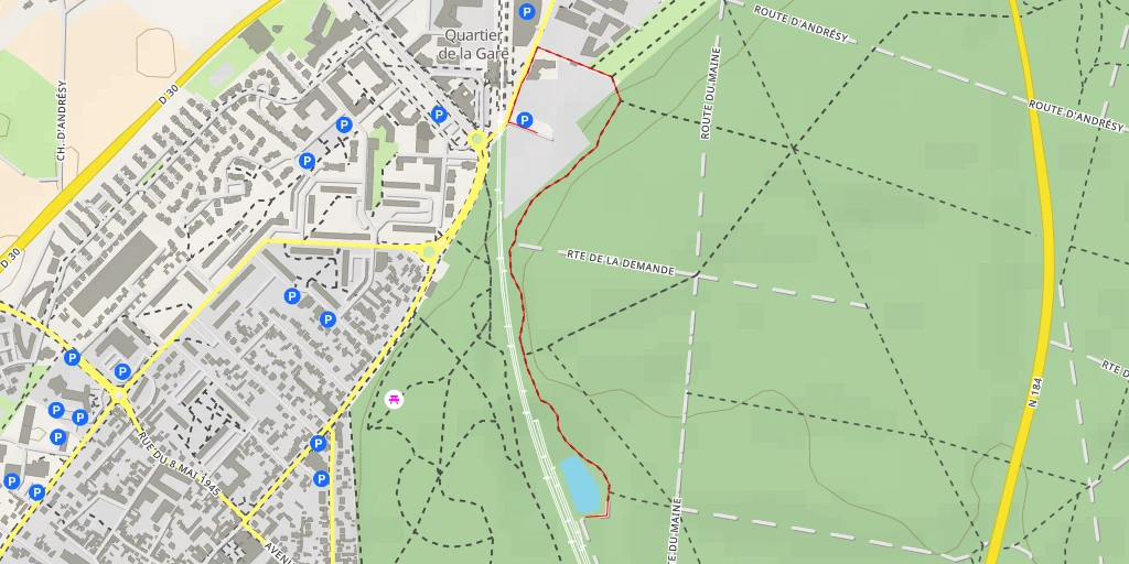 Map of the trail for Route du Maine - Route du Maine