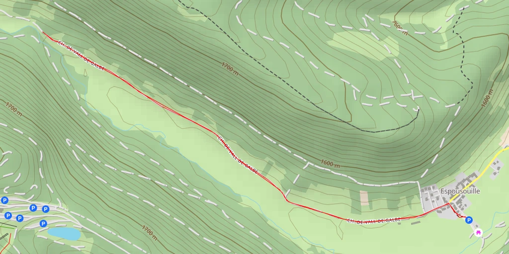 Carte de l'itinéraire :  Chemin de Vall de Galbe - Chemin de Vall de Galbe