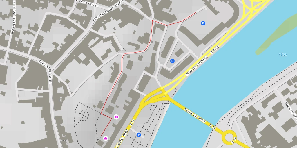 Map of the trail for AI - Santa Marina - Pontoise