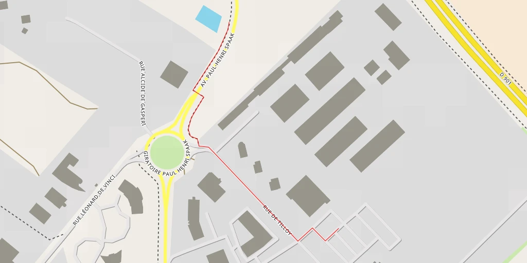 Map of the trail for Rue Alcide de Gasperi