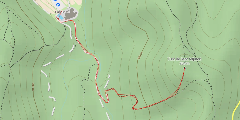 Carte de l'itinéraire :  Turó de Sant Adjutori