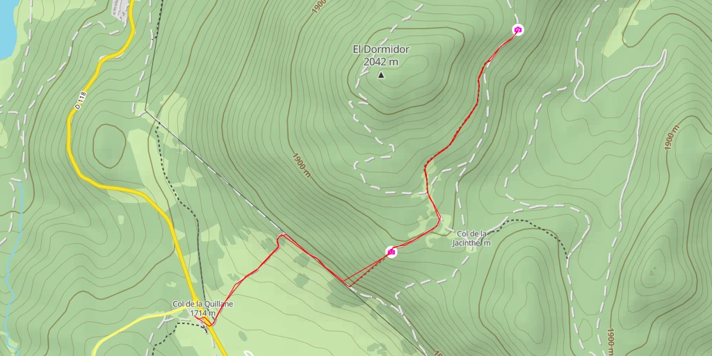 Carte de l'itinéraire :  D 4c - Ayguatébia-Talau