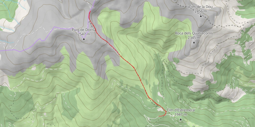 Map of the trail for 506 - Valcebollère