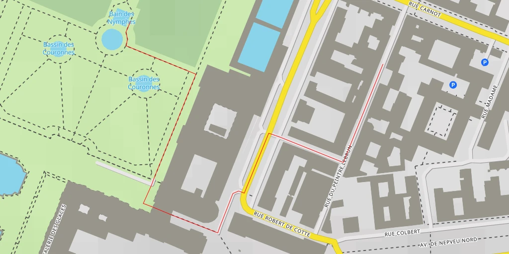 Map of the trail for Bain des Nymphes