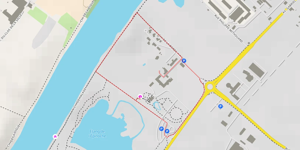 Map of the trail for Chemin de Halage