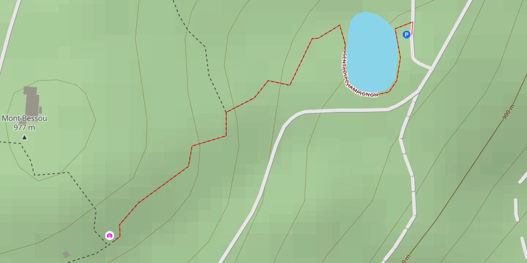 Carte de l'itinéraire :  Tour Panoramique du Mont Bessou - Meymac