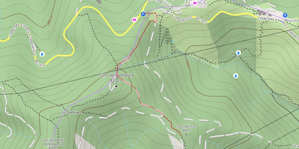 Map of the trail for Turó del Trac