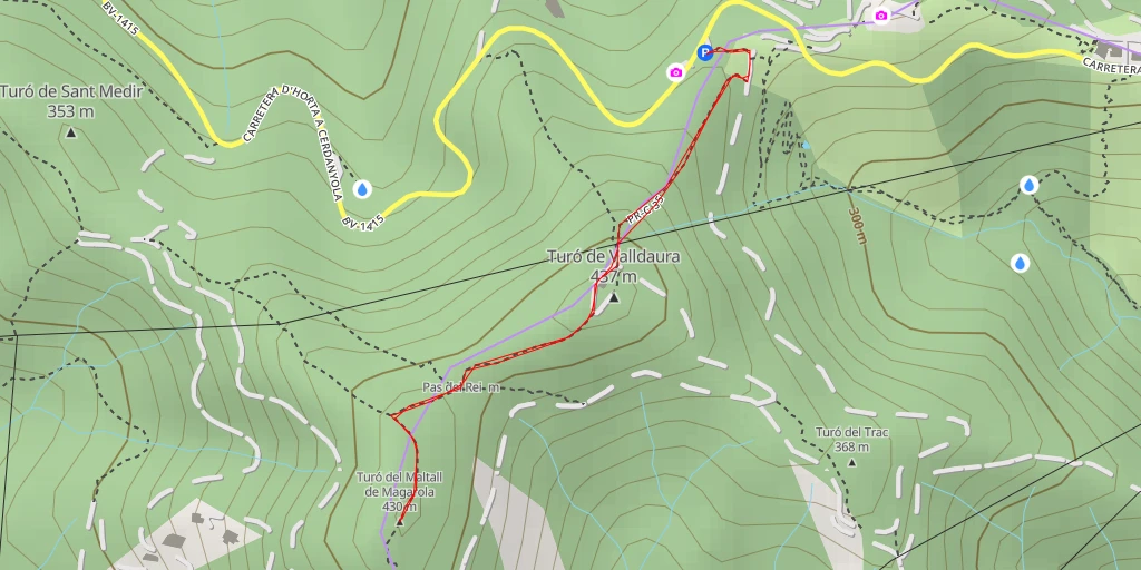 Map of the trail for Mirador Maria Gispert