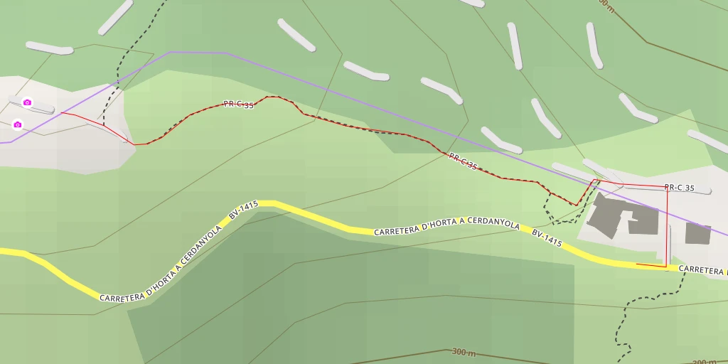 Carte de l'itinéraire :  Mirador del Portell de Valldaura